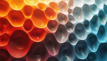 A colorful abstract painting with a lot of different shapes and colors
