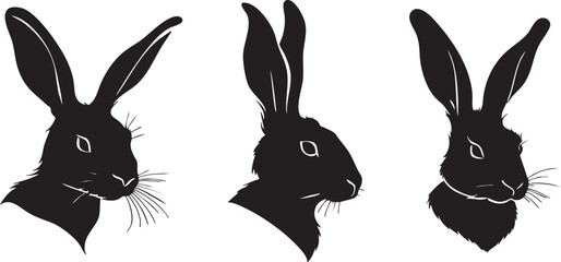 Rabbit Silhouette for Easter Themes
