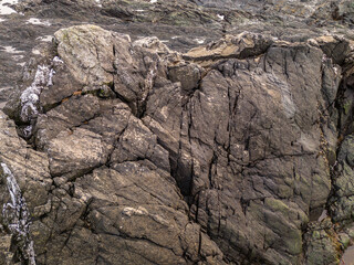 Rugged Coastal Rock Formations of Vancouver Island in Natural Setting