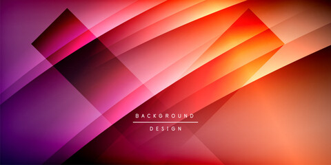 Expressive poster with shadow lines. Features technology, minimalist, and business themes, bright vibrant color schemes
