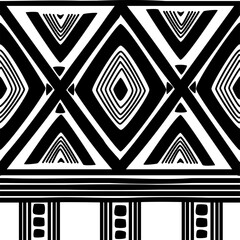Seamless pattern tribal texture, ethnic background in simple stylePrint