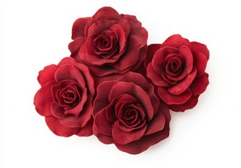 Obraz premium Beautiful Red Rose Isolated on White Background for Floral Design