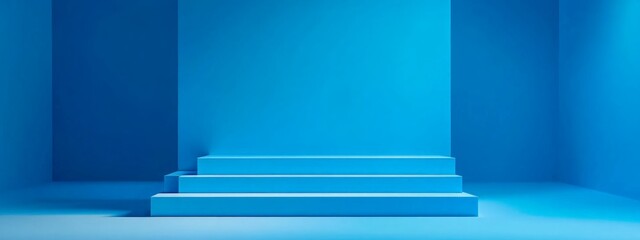 Stunning Blue Gradient Background with Smooth Color Transition