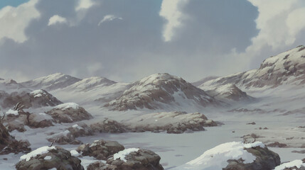 Fototapeta premium snow covered mountains