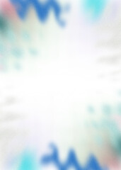 An abstract transparent wavy vignette design element overlay.