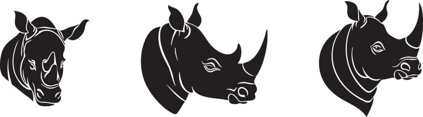 Rhinoceros Outline for Creative Projects
