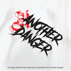 danger font base logo design template 