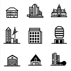 Fototapeta premium set of buildings