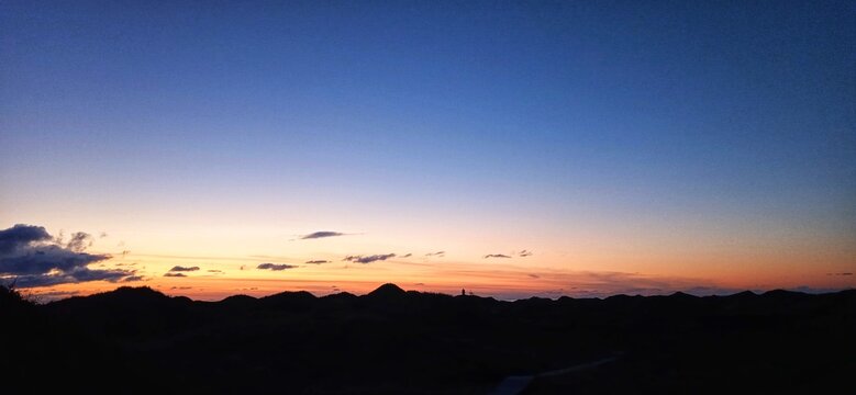 sunset in the mountains