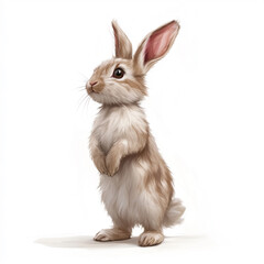 Obraz premium white rabbit isolated on white