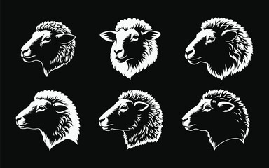 Minimalist Sheep Silhouette for Creative Projects
