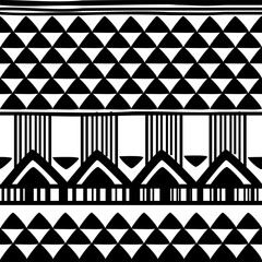 Seamless pattern tribal texture, ethnic background in simple style