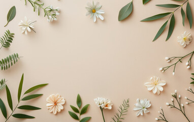 Retro style floral texture art background
