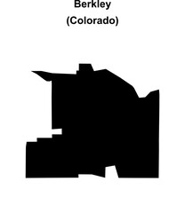 Berkley (Colorado) blank outline map