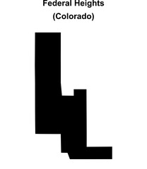 Federal Heights (Colorado) blank outline map