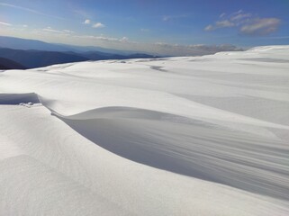 Winter landscape in the mountains