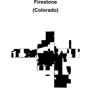 Firestone (Colorado) blank outline map