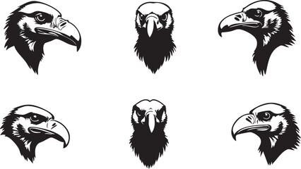 Dark Vulture Silhouette for Creative Use
