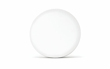 Empty round white plate, isolated on white background, clipping path,, AI Generated