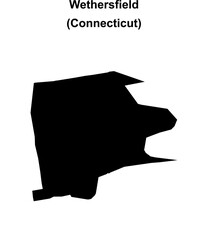 Wethersfield (Connecticut) blank outline map