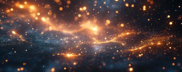 Naklejka premium Soft Illuminated Background with Glittering Lights