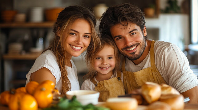 Cena familiar con hijos, padre y madre disfrutan de la compa&ntilde;&iacute;a de los mas peque&ntilde;os.
