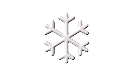 christmas snowflake on transparent background, ice and cold icon