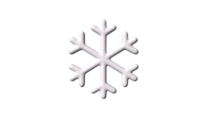 christmas snowflake on transparent background, ice and cold icon