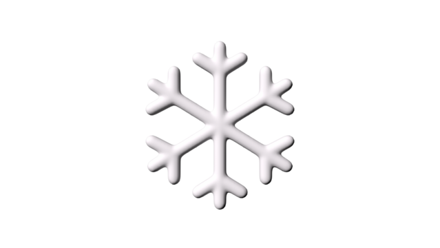 christmas snowflake on transparent background, ice and cold icon