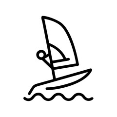 Fototapeta premium Windsurfing icon