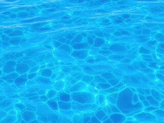 Blue water wave texture background with light reflections and ripples, summer, sea