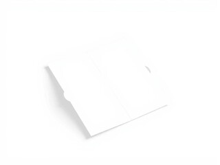Folder die cut mock up template vector isolated on white background, graphic, branding