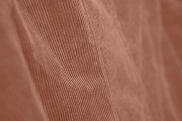 Mocha Mouse velvet fabric texture. Monochrome color background. Trendy color 2025.