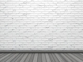Fototapeta premium White painted brick wall background suitable for various design projects, empty, pattern