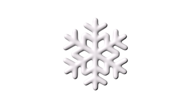 Complex Christmas Snowflake on transparent background, ice and cold icon