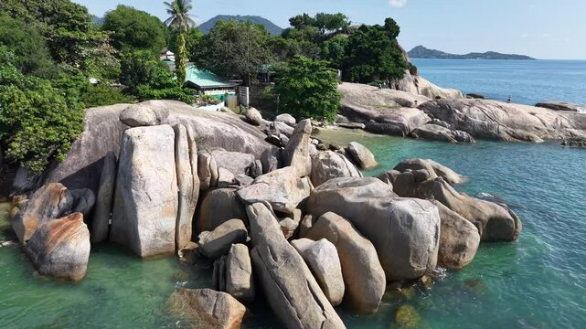 Grandfather and Grandmother Rocks, Hin Ta Hin Yai, in koh Samui island, Thailand