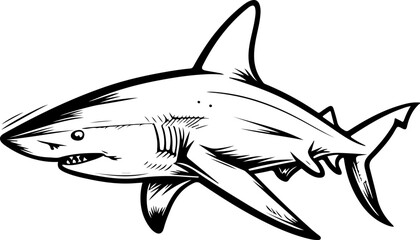 Obraz premium Illustration of a Shark