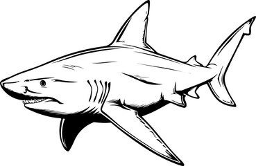 Obraz premium Illustration of a Shark