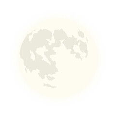 Neon Full Moon Illustration