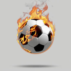 Obraz premium soccer ball in fire