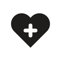 The image shows a minimalist white heart with a small central hole against a muted blue-grey background.