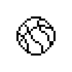 round basketball sport pixel art