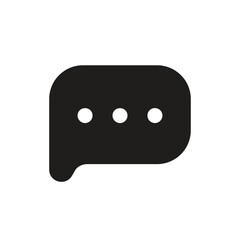 A minimalist pixel art speech bubble icon representing communication or dialogue.