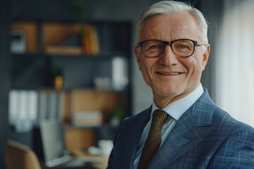 Naklejka premium Happy confident professionals in office setting.