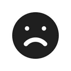 The image is a minimalist graphic of a white circle featuring three small, centrally placed dots.