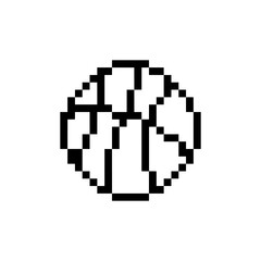 Fototapeta premium round basketball sport pixel art