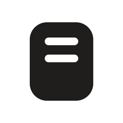A simple white document icon on a dark grey background signifying data storage or a file.
