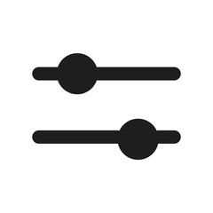 The image shows two horizontal white slider controls against a dark grey background, suggesting settings adjustments.