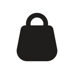 The image shows a minimalist white plastic bag icon suitable for web or app design.