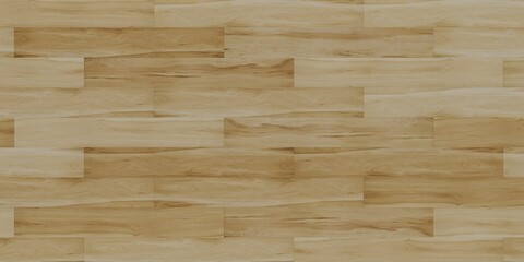 Fototapeta premium Texture of wooden floor with a light to medium brown color and a natural wood grain pattern. The planks are arranged in a staggered pattern. Home decor, interior design. Abstract background. 